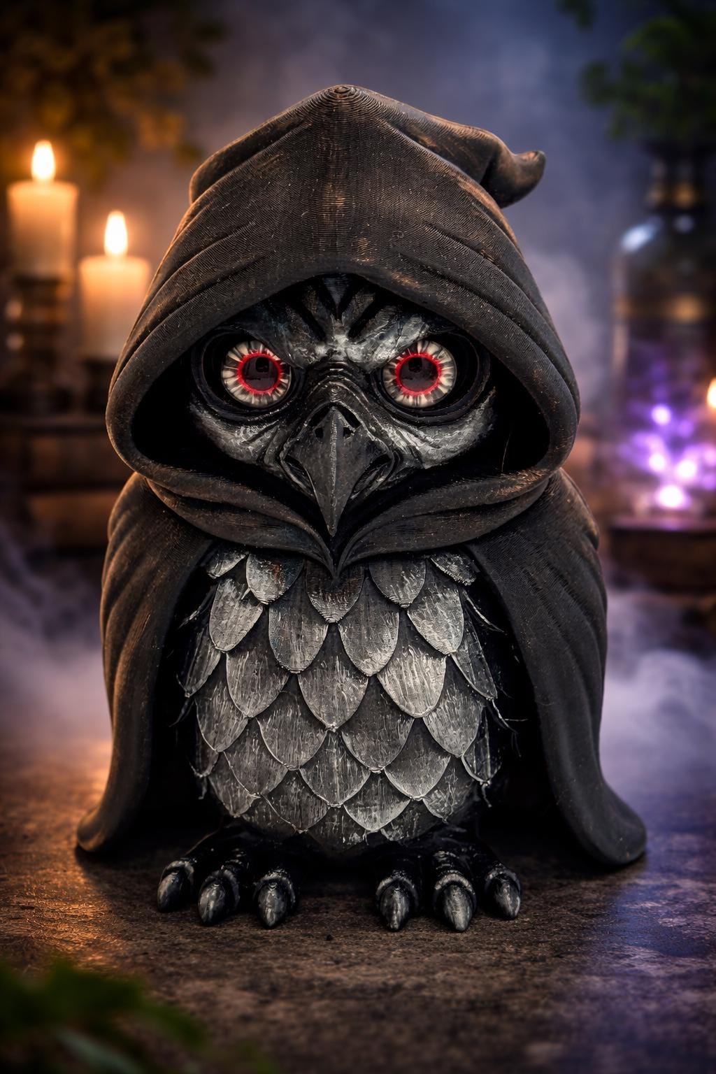 Whimsical Owl Figurine – 3D Printed Decor – 5 Inch Sculpture – Gift for Owl Lovers