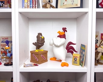 Looney Tunes Inspired Henery Hawk Figurine with ACME Box | 3D Printed Collectible Display