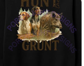 Hog Hunting Dogs PNG | Southern Wild Boar Art (Digital Download)