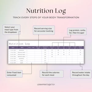 Ultimat träningsplanerare Kalkylblad Viktminskningsspårare Näringslogg Styrkelyftningsträning Pilates Träningsspårare Google Sheets bild 6