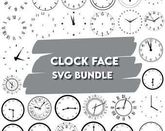 Clock Face SVG Bundle: Modern & Old Designs (Digital Download)