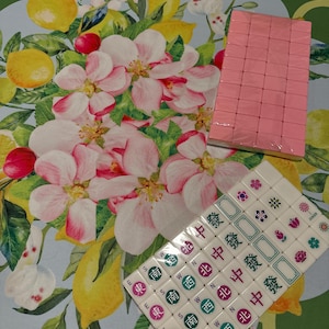 Lemon Springtime Mahjong Mat- shipping is included, rolled in a box image 3