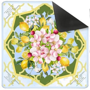 Lemon Springtime Mahjong Mat- shipping is included, rolled in a box image 2