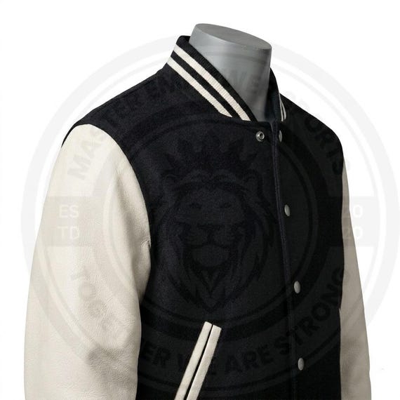 Men’s Personalized Letterman Jacket Custom College Varsity Wool Bomber Jacket