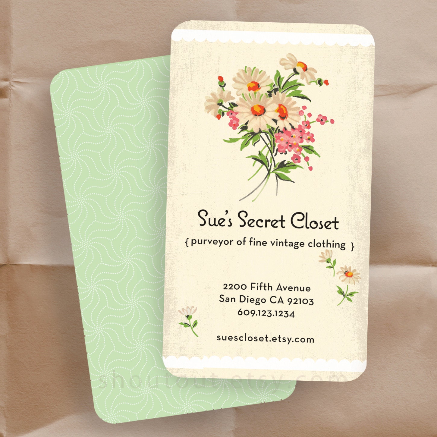 Florist business cards outlet