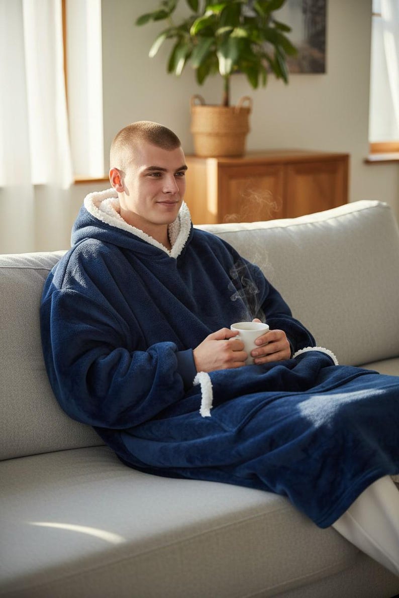 Sweat-shirt oversize à capuche et couverture - Polaire Sherpa Snugggie image 12