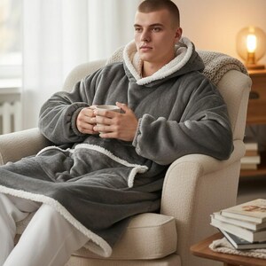 Sweat-shirt oversize à capuche et couverture - Polaire Sherpa Snugggie image 10