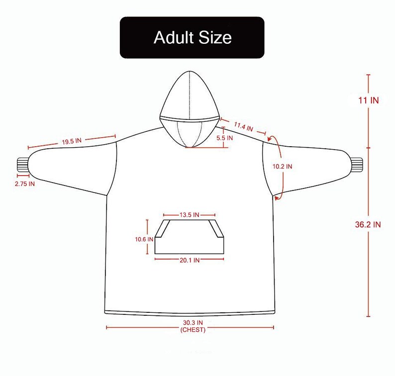 Sudadera con capucha tipo manta extragrande personalizada del Grinich – Sudadera de forro polar Sherpa imagen 8