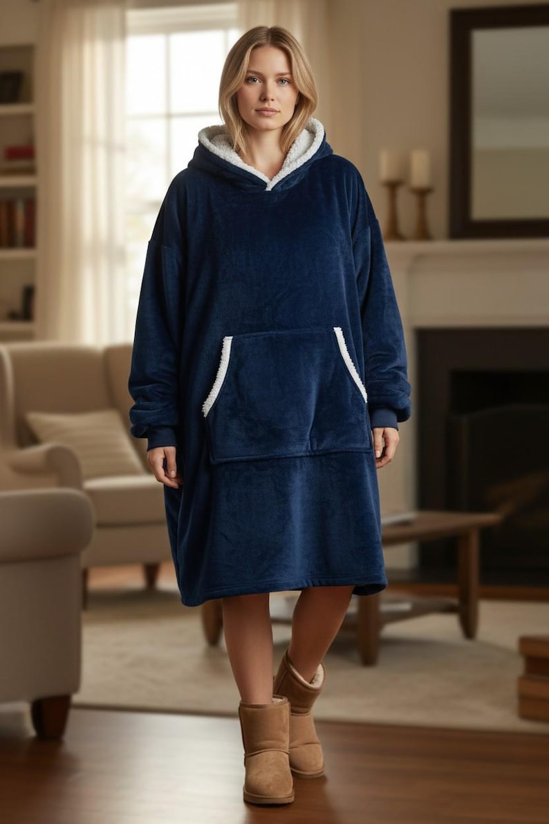Sweat-shirt oversize à capuche et couverture - Polaire Sherpa Snugggie image 5