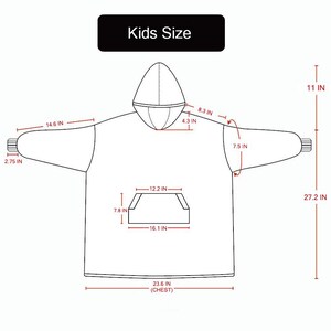 Sudadera con capucha tipo manta extragrande personalizada del Grinich – Sudadera de forro polar Sherpa imagen 9
