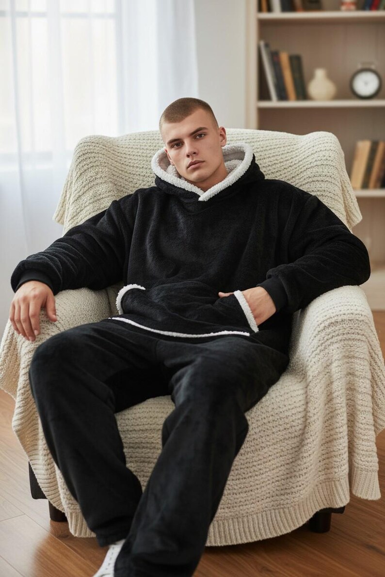 Sweat-shirt oversize à capuche et couverture - Polaire Sherpa Snugggie image 16