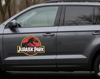 2X Jurrasic Park Car Decal Set – UV Printed Vinyl Car Sticker