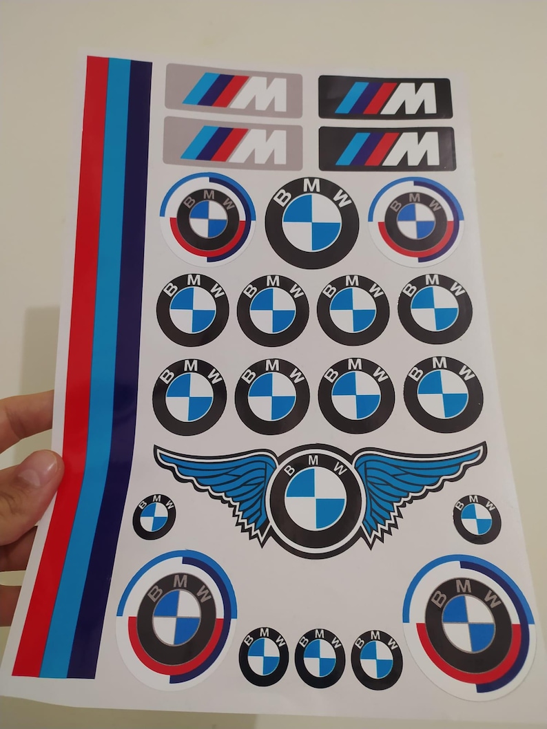 BMW Sticker Set–24x, Vinyl Decals, Bmw Emblem, Motorcycle, Car, Bike ...