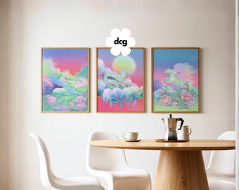 Chinese Zodiac Wall Art Prints | Dragon, Horse & Tiger Lunar New Year Set (Digital Download)