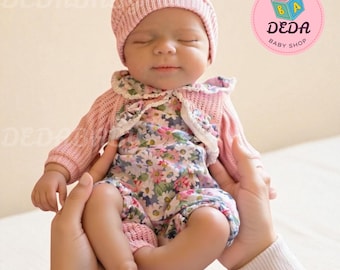 Full Body Silicone Reborn Baby  – 13inch Handmade Lifelike Toddler Silicone Doll -can open mouth, Realistic Collectible Baby, Xmas Christmas