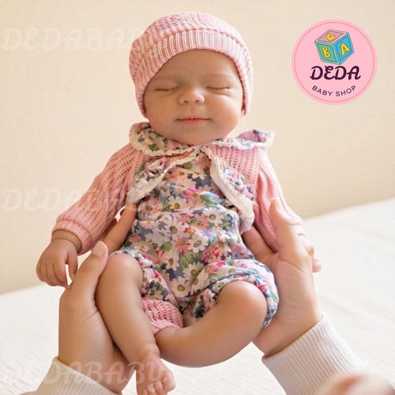 Full Body Silicone Reborn Baby  – 13inch Handmade Lifelike Toddler Silicone Doll -can open mouth, Realistic Collectible Baby, Xmas Christmas