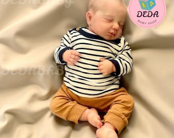 19 inch levensechte herboren pop – realistisch pasgeboren meisje/jongen, stoffen lijfje