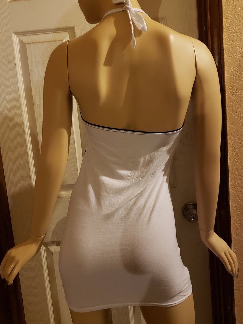 RECYCLED UPCYCLED Halter top dress Tailored Made from licensed Marvel Thanos Infinity Endgame Gauntlet mens shirt Choose size