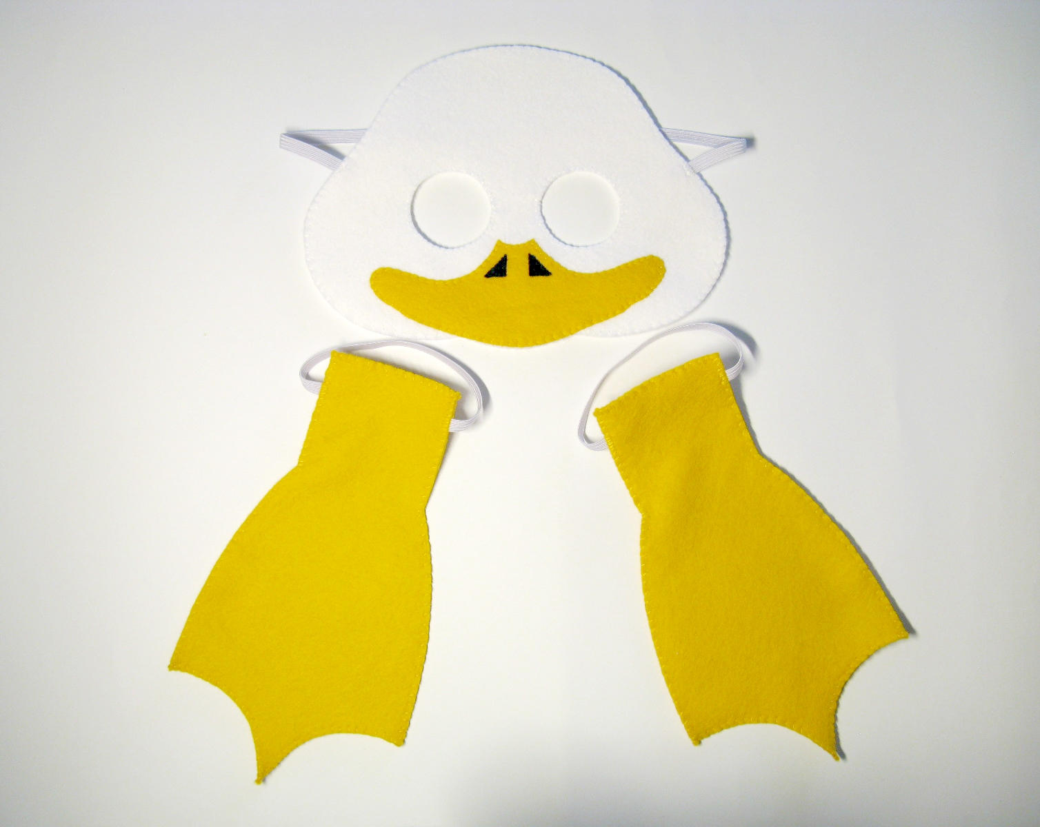 Ente Maske Flossen set Gans weiß gelb Filz für Kinder die | Etsy