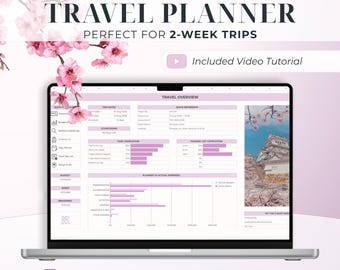 Japan Travel Planner Google Sheets | Automated Itinerary Template | Digital Budget Tracker & Packing List
