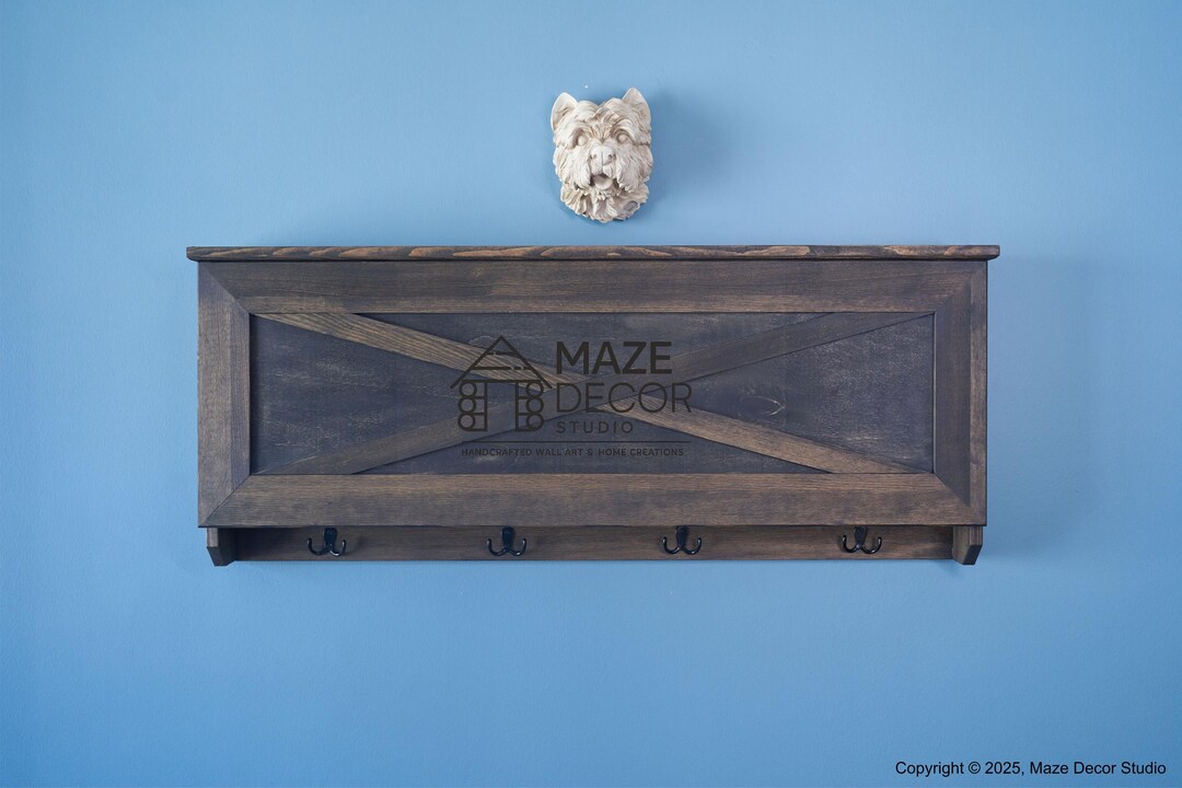 Rustic Hidden Storage Handmade Rustic Hidden Wall Safe | Farmhouse Entryway Storage With ...
