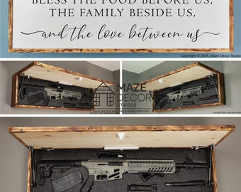 Bless the Food Before Us Wall Art | Family Print | Hidden Compartment