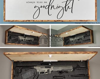 Rustic Hidden Wall Safe | “Goodnight Edition” | Handmade Concealment Cabinet