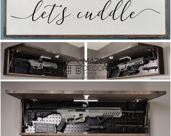 Let’s Cuddle Wall Art | Cozy Bedroom Decor | Modern Typography Home Art