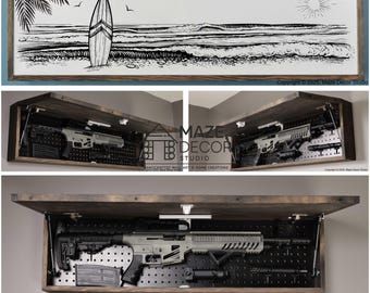 Surfside Edition | Handmade Concealment Cabinet | Beach-Inspired Wall Art