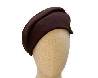 formal winter hat for women, brown occasion hat, event hat UK, 30s vintage style hat, dress hat made in Israel