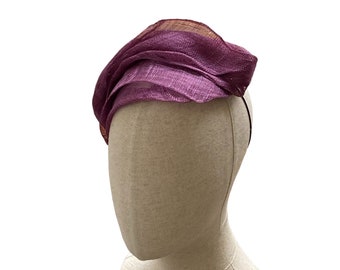 Purple dress hat for formal summer event/  lilac mini hat mother of the bride/ wedding fascinator/ women’s occasion hat UK/ shul hat/ Ascot