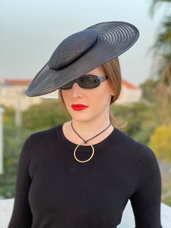 Black Occasion Hat/ Race Day Hat/ Black 