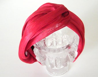 dressy headband for ladies/ red headband/ occasion headband/ elegant headband/ headband for special event made in Israel