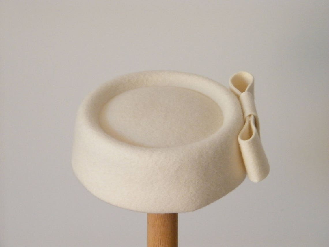 Pink Pillbox Hat/ Jackie O Hat/ Pink Felt Hat/ Kate M Pillbox Etsy UK