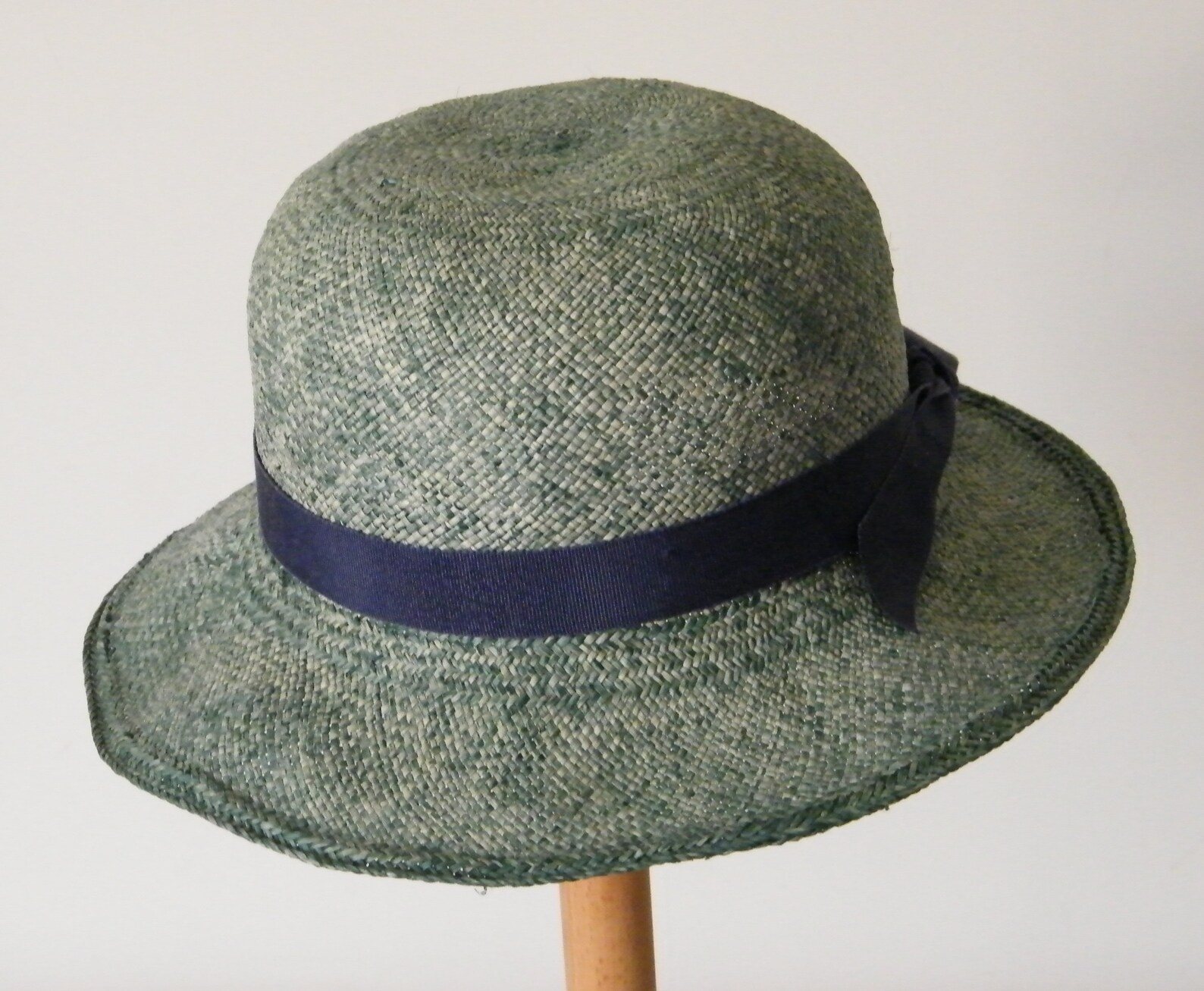 Green Panama hat for women /green floppy summer hat/ authentic Etsy