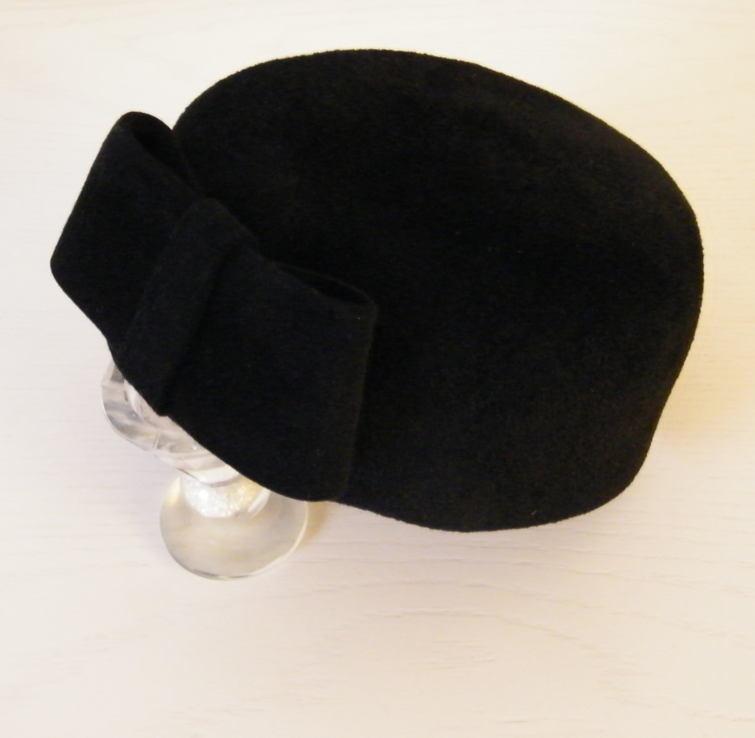 Black pillbox hat winter pillbox 50s hat occasion hat for Etsy