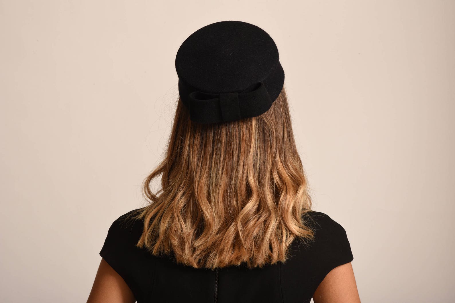 Black Pillbox Hat / Black Cocktail Hat / Jackie O Hat / Kate Hat