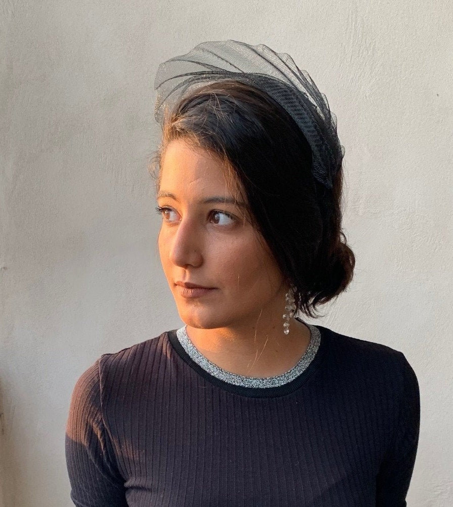 Formal Headband/ Dressy Black Headband for Women/ Elegant Etsy