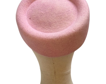 light pink felt pillbox, sample sale,  hat for weddings,  formal hat for women