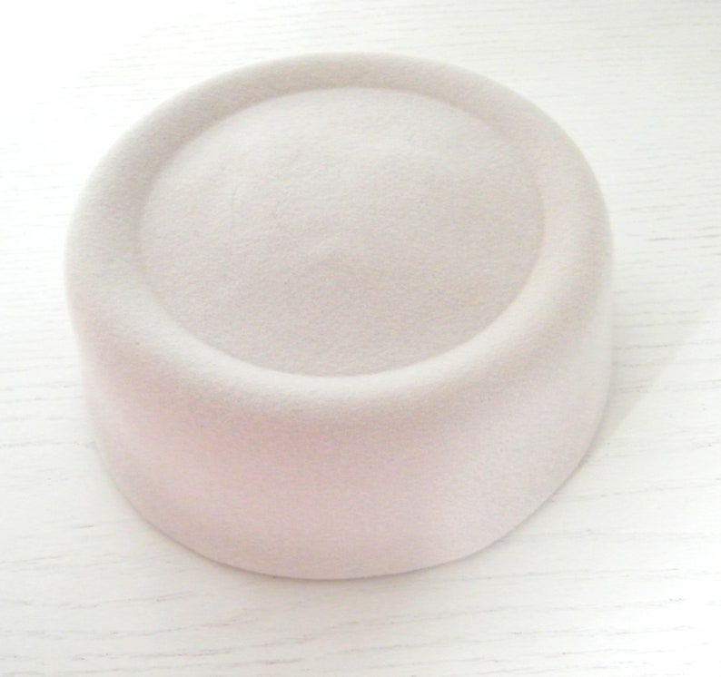 pink pillbox hat for weddings/ formal hat for women/ bridal dress hat/ Jackie hat/ felt pillbox hat/ Mrs Maisel hat image 6