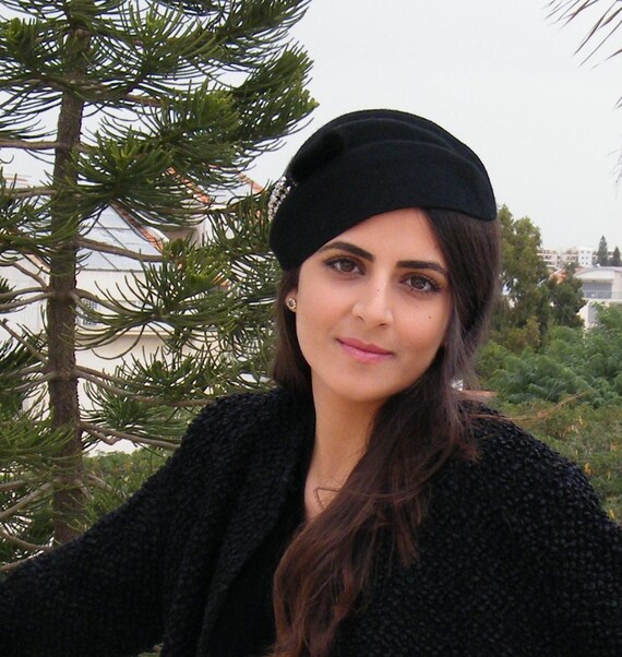 ladies black felt hat uk