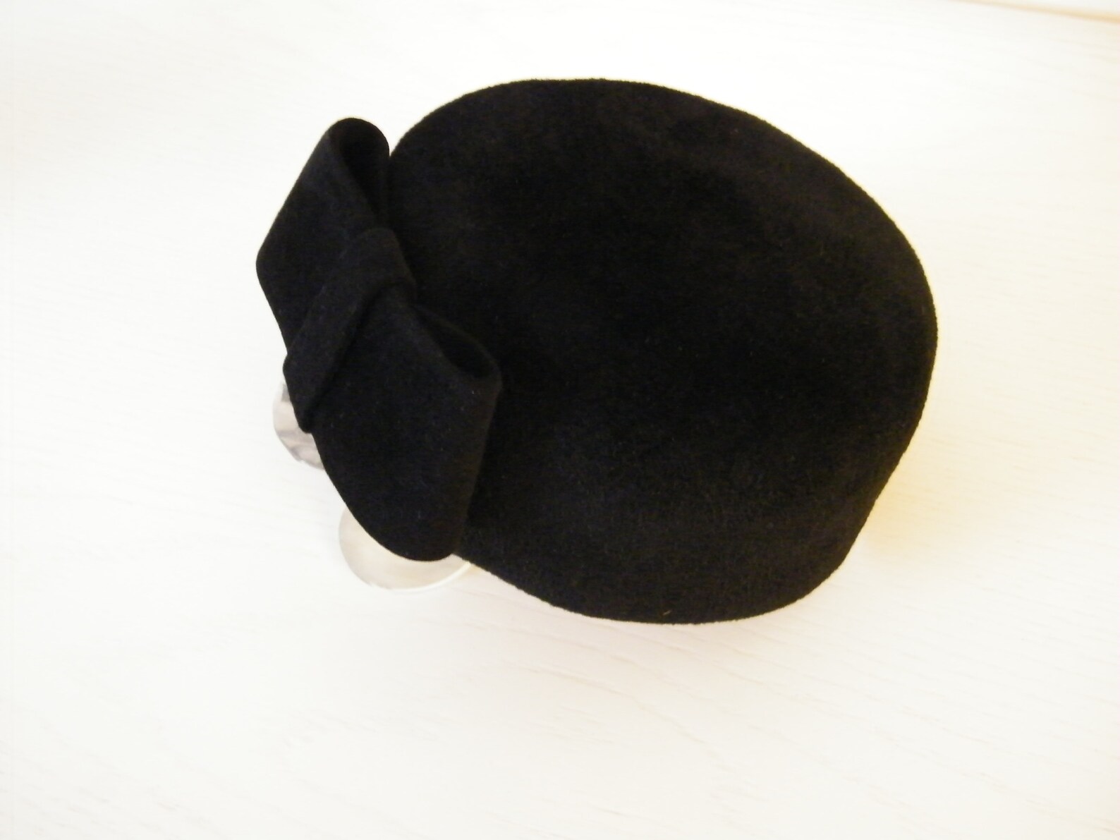 Black pillbox hat winter pillbox 50s hat occasion hat for Etsy