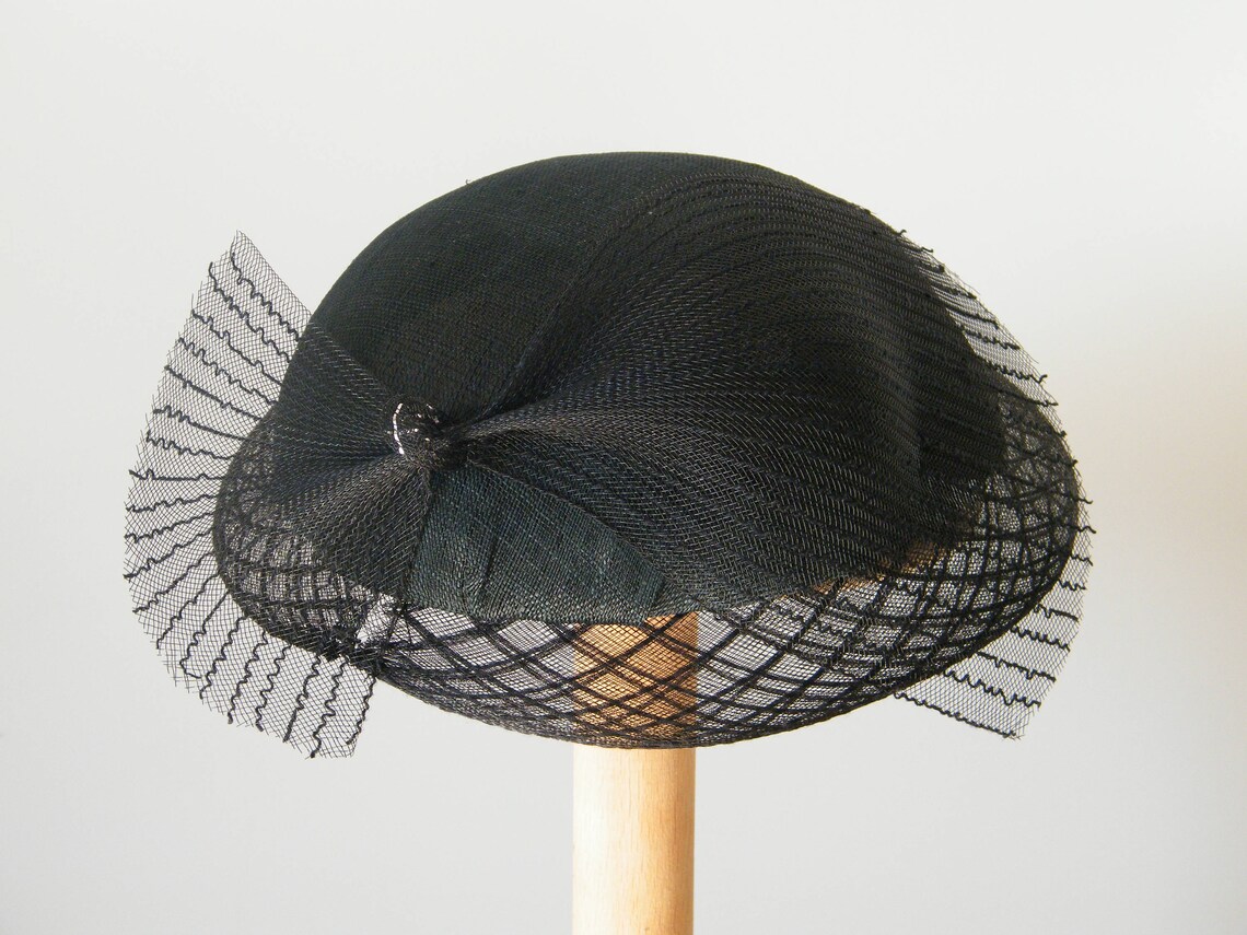 Black fascinator UK/ occasion hat for women/ ladies cocktail Etsy