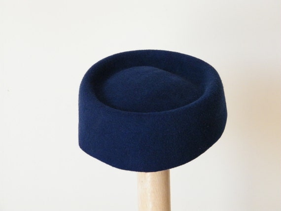 navy pillbox hat