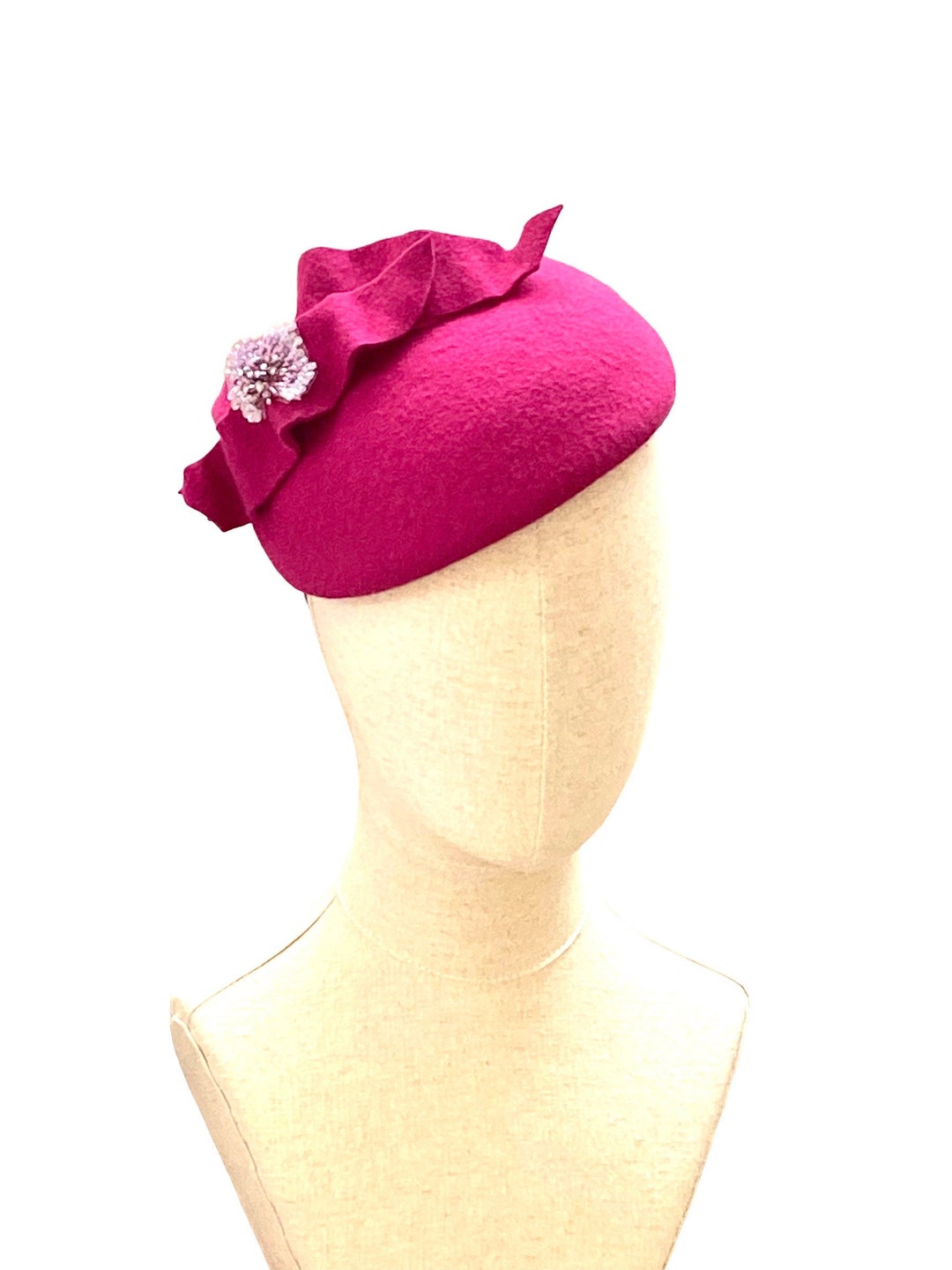 Buy Israel Goods, Hot Pink Mrs Maisel Hat/ Pillbox Hat for Formal Occasion / Winter Hat for