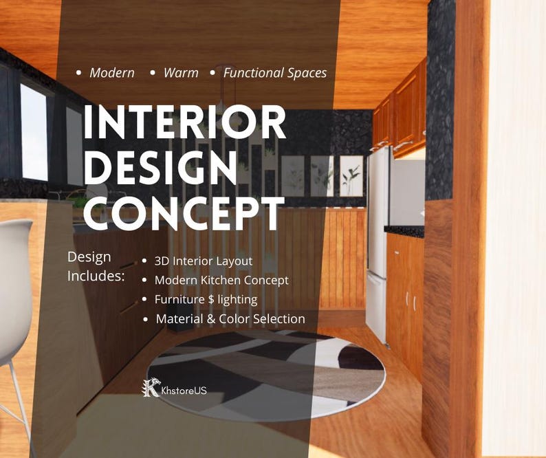 Modern Kitchen Interior Design - Etsy