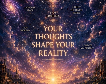 Affirmation Wallpaper Pack | Spiritual Phone Backgrounds | Ether Realm Quotes | Cosmic Motivation Digital Download