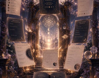Moon Ritual Workbook Printable | Shadow Work Journal | Tarot & Manifestation Planner | Spiritual PDF Download