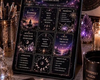 Ether Vision Board Kit | Manifestation Printable Goal Planner (PDF)