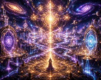 Custom Ether Realm Visualization | Personalized Cosmic World & Soul Blueprint Art